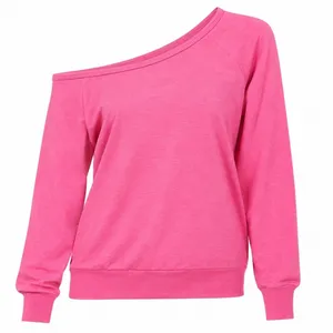 Torrid 00 US M Medium Callie Off Shoulder Sweatshirt Hot Pink Raglan Long Sleeve thumbnail 1