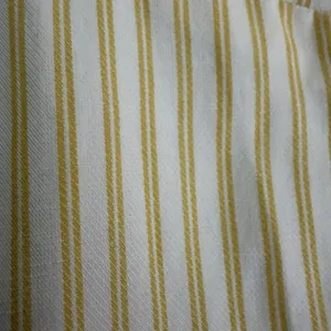 Maeve Anthropologie Clotille Off Shoulder Blouse Yellow Stripe Linen Blend Sz 14 thumbnail 16