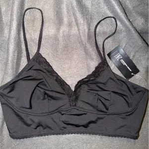 INC International Concepts Black Lace Trim Bralette Large NWT 100137977 thumbnail 1
