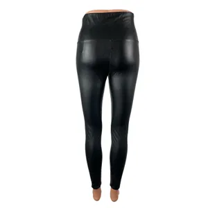 Aritzia Wilfred Free Women's Black High Rise Faux Leather Vegan Leggings Pants S thumbnail 4