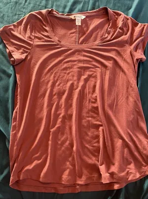 Womens Athleta workout top Size Small Rusty Pink Purple Color EUC thumbnail 1