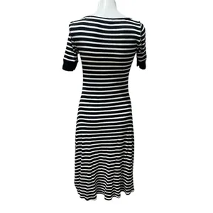 Lauren Ralph Lauren Women's Striped Bodycon Dress Black & White Standard Size S thumbnail 3