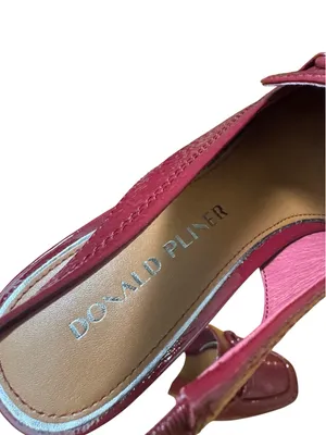 Donald Pliner Loafer Slingback Pump in cranberry 8 NWT thumbnail 7