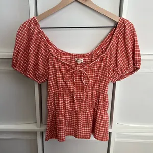 Madewell Gingham Puff Sleeve Blouse thumbnail 1