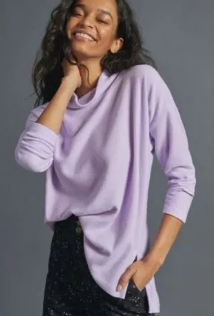 ✨Anthropologie Theresa Tunic Lavender Sz Large Top✨ thumbnail 1