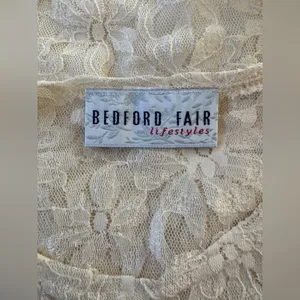 Vintage Y2K Bedford Fair Lifestyles Cream Lace Short Sleeve Blouse thumbnail 5