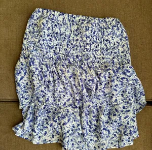 Garage Blue Floral Mini Skirt thumbnail 1