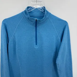 Rei Co Op shirt women's M pullover 1/4 zip performance active lightweight blue thumbnail 2