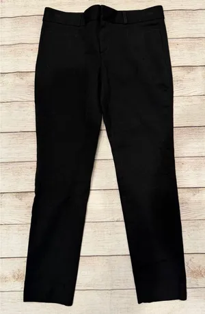 Banana Republic Sloan Dress Pants Womens Black Mid Rise Zip Fly Size 2 thumbnail 1