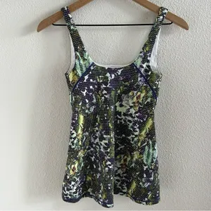 Lululemon Active Tank Top Shelf Bra Floral Sport Backdrop Iris 4 thumbnail 6