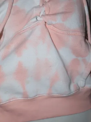 Free People Movement Tie Dye Believer Lace Up Sweatshirt Hoodie Peach Size S thumbnail 4