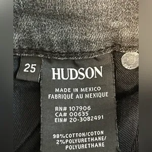 Hudson Zoeey High Rise Faded Black & Red Tuxedo Stripe Ankle Jeans 25 thumbnail 12