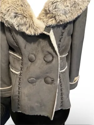 Sonoma Life+Style Faux Fur Coat Size Medium thumbnail 2