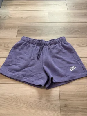 Nike Women’s Club Dusty Amethyst & White Fleece Shorts thumbnail 2