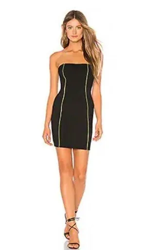 Revolve Black Strapless Bodycon Dress thumbnail 4