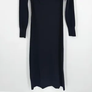Moon River Midi Dress Medium Black Cutout Long Sleeve‎ Minimalist Chic Elegant thumbnail 6