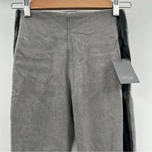 Lysse Women's Kasper Gray & Black Faux Leather Side Legging Pants Sz‎ XS NEW thumbnail 4