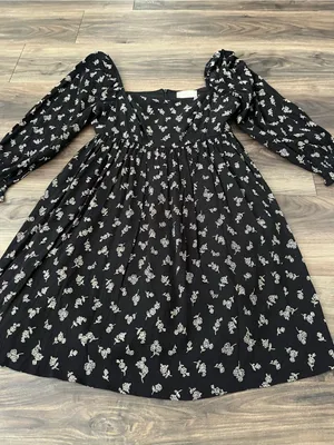 Altar’d State Black Floral Mini Dress Size‎ Small NWT thumbnail 2