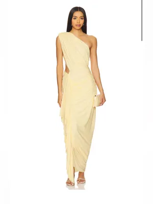 Superdown Juliet Midi Dress in Baby Yellow thumbnail 3