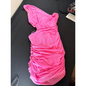 Hello Molly Mini Dress Women Size 6 Pink One‎ Shoulder Ruched Side Cutout Mesh thumbnail 6