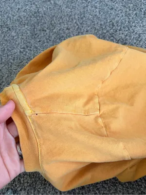Wilfred Piaf Mustard Yellow Cotton Jersey Crew Neck Cropped T-Shirt- Size XS thumbnail 7