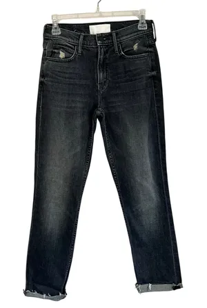 Mother The Flirt Chew Jeans in Cat & Kings Wash Straight Leg Jeans Size 24‎ thumbnail 1