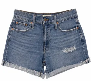 Madewell High-Rise Distressed Denim Shorts Size 30 thumbnail 1