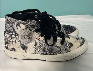 Superga Wax-Print High-Tops‎ Black/white 5.5 Sneakers thumbnail 1