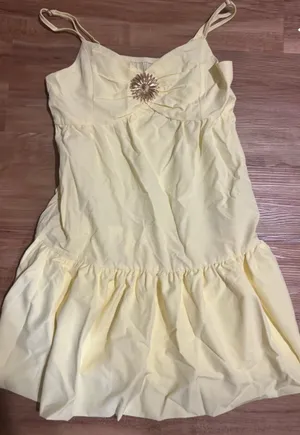 Butter yellow dress  thumbnail 1