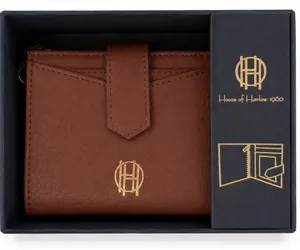 House of Harlow 1960 NWT Women's Burgundy Bifold Wallet Card Case ID Window Box thumbnail 1