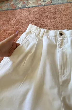 Vintage Lizsport Size 10 White 100% Cotton High Rise Pleated Bermuda Shorts thumbnail 2