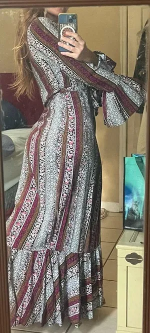 Floral Print Wrap Dress thumbnail 2