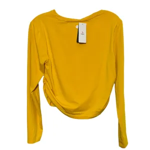 Baleaf Womens Long Sleeve Workout Top Cropped Athletic Shirt Yellow Medium thumbnail 7