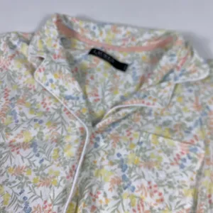 Lauren Ralph Lauren Pajama Shirt‎ Womens Large White Floral Print Top Sleepwear thumbnail 2
