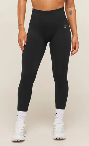GymShark Black Seamless High Waisted Workout Leggings thumbnail 1