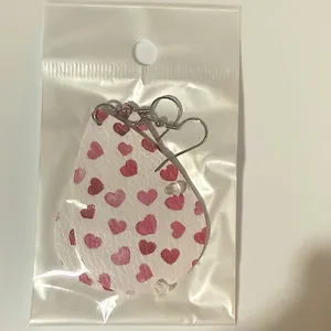 5 Pairs of Valentine’s Day Earrings- Hook- Clear Safety backs- All Sealed. NWOT thumbnail 4