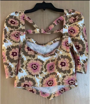 Free People “Give Me More” Floral Top Small thumbnail 5