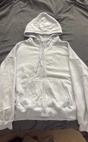 PINK Zip-Up Victoria's Secret Hoodie Light Blue thumbnail 1