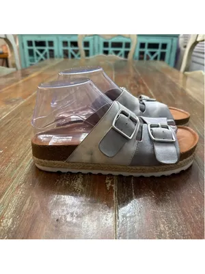 DV Dolce Vita Carther Tie Dye Slide Sandals Women's Size 8 Gray Blue Platform thumbnail 3