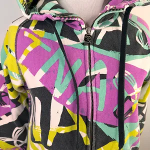 TNA Graphic Graffiti Zip Up Hoodie Sweatshirt Size Small thumbnail 2