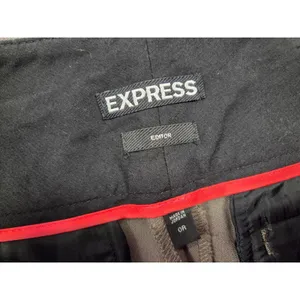 Express Beige/Gray Pants Suit Editor Trousers + Matchin Blazer Jacket Set XS/S thumbnail 5