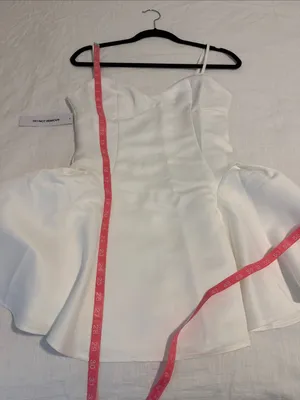 Princess Polly Alympia White Drop Waist Satin Bachelorette Mini Dress NWT thumbnail 13