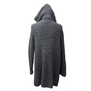 Barefoot‎ Dreams Boucle Hooded Chunky Knit Cardigan with Pockets Women's Sz L/XL thumbnail 6