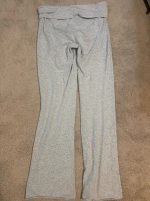 SKIMS Foldover Pants Light Heather Grey Cotton thumbnail 3