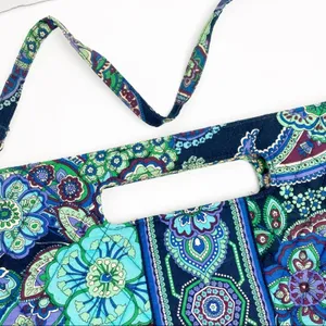 VERA BRADLEY Blue Rhapsody Removable Strap Clutch Tote Bag Casual Boho Artsy thumbnail 8