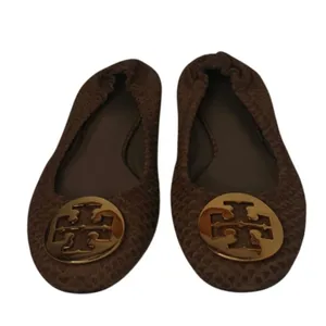 Vintage Tory brown Burch Flats sz 7.5 thumbnail 2