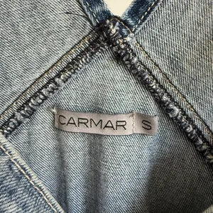 Carmar sz S blue distressed cutout cottagecore Denim Overalls‎ thumbnail 6