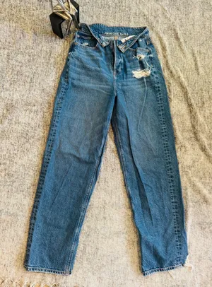American Eagle Outfitters Blue Ripped Boyfriend Jeans thumbnail 1