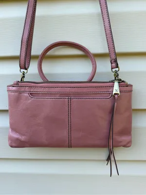 HOBO Sable Pink Genuine Leather Convertible Crossbody Top Handle Satchel Bag thumbnail 5
