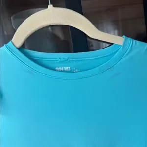 Smoothez by Aerie bodysuit short sleeve tee top seamless buttery skims turquoise thumbnail 6